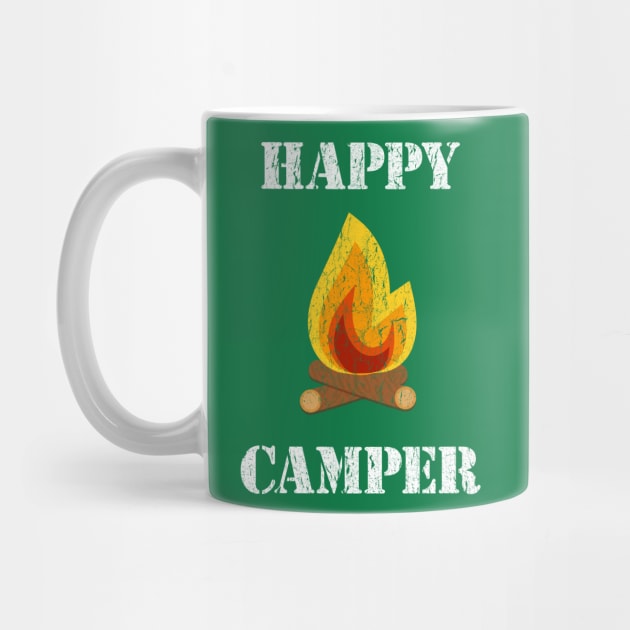 Vintage Distressed Happy Camper by vladocar